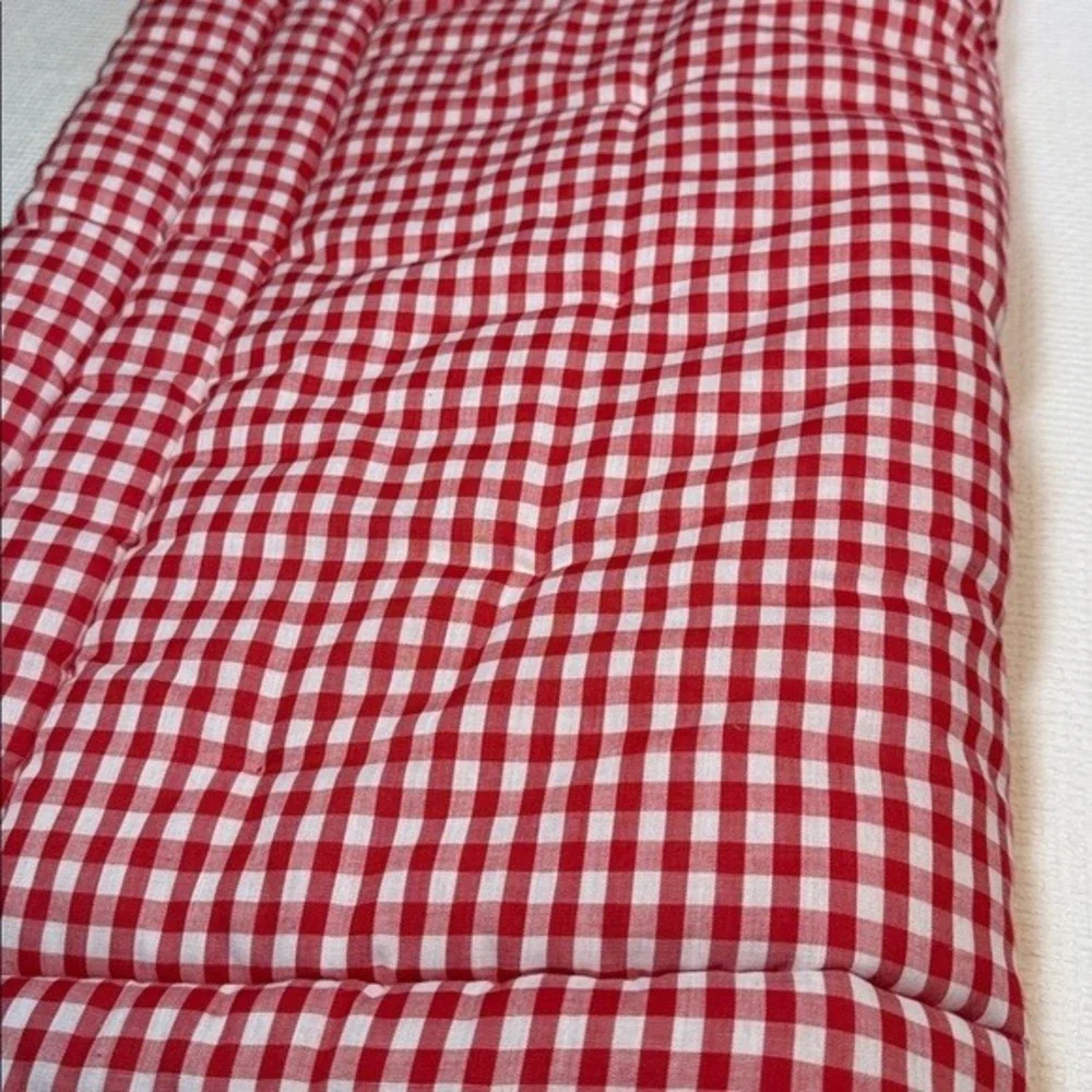 Handcrafted Quilt‎ Clown Balloon Kids Red White Gingham Unisex Cotton 46.5